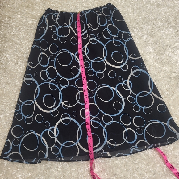 George Women's Skirt, Black with Blue Circles, Size 4 - Picture 5 of 6